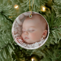 Merry and Bright Custom Baby Foto