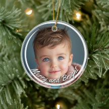 Merry and Bright Custom Baby Foto