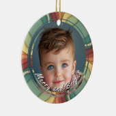 Merry and Bright Custom Child Foto Keramik Ornament (Rechts)