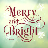 Merry and Bright, Elegant Gold Store Win Fensteraufkleber (Blatt 3)