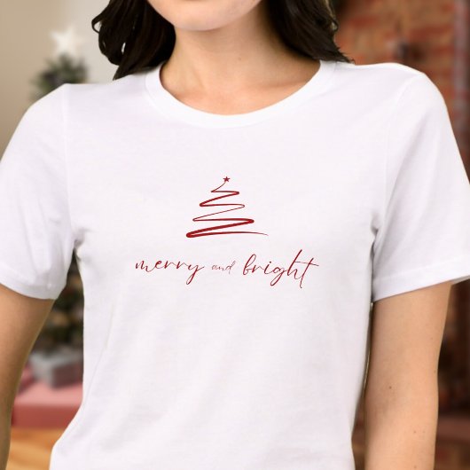 Merry and Bright - elegant rot Tri-Blend Shirt