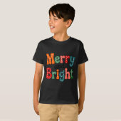 Merry And Bright Family Christmas Squad Xmas Vibes T-Shirt (Vorne ganz)