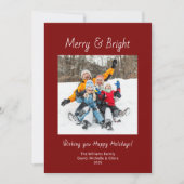 Merry and Bright Family Foto Weihnachten (Vorderseite)