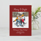 Merry and Bright Family Foto Weihnachten (Stehend Vorderseite)