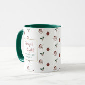 Merry and Bright family name Christmas Tasse (Vorderseite Links)