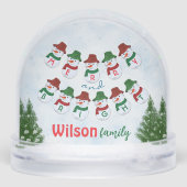Merry and Bright Festive Family Photo Snow Globe Schneekugeln (Rückseite)