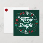 Merry and Bright Flat Card (5.25x5.25) (Vorne/Hinten)
