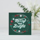 Merry and Bright Flat Card (5.25x5.25) (Stehend Vorderseite)