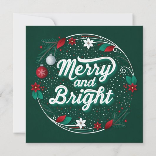Merry and Bright Flat Card (5.25x5.25) (Vorderseite)