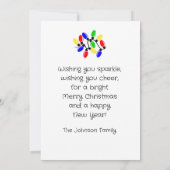 Merry and Bright Flat Feiertagskarte (Rückseite)