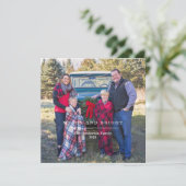 Merry and Bright Foto Classic Weihnachtskarte Einladung (Stehend Vorderseite)