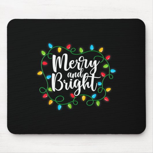 Merry And Bright Funny Family Matching Christmas O Mousepad (Vorne)