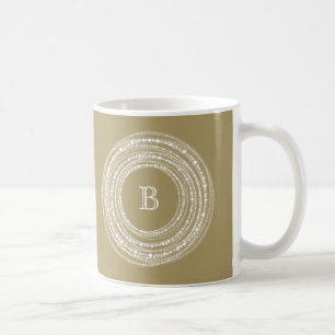 Merry and Bright Glitzern Monogram Styliday Kaffeetasse