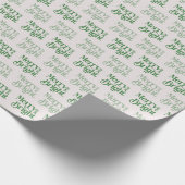 "Merry and Bright" hellrosa Geschenkpapier (Ecke)