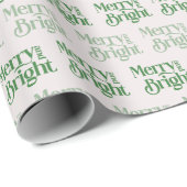 "Merry and Bright" hellrosa Geschenkpapier (Rolleneckpunkt)