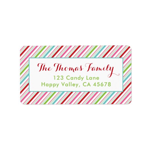 Merry and Bright Holiday Address Labels Adressaufkleber (Vorne)