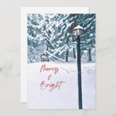 Merry and Bright Holiday Card Feiertagskarte (Vorne/Hinten)