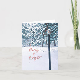 Merry and Bright Holiday Card Feiertagskarte