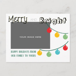 Merry and Bright Holiday Card Postkarte
