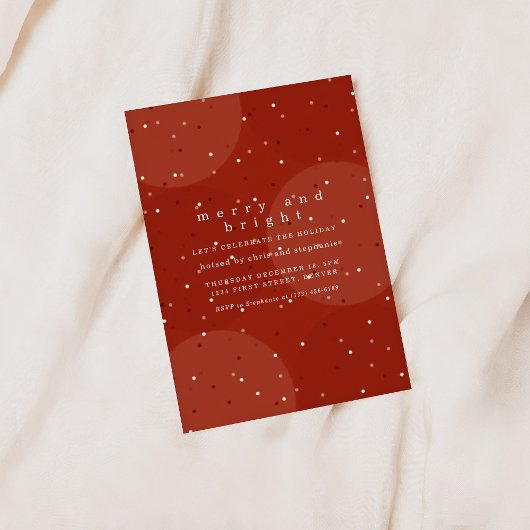Merry and Bright Holiday Christmas Invite Einladung