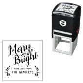 Merry and Bright Holiday Geschenketikett Permastempel (Beispiel)