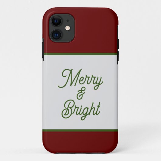 Merry and Bright Holiday Phone Case (Rückseite)