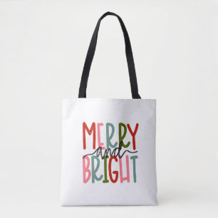 Merry and Bright Holiday Tote Bag Tasche