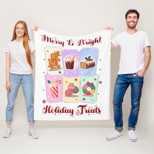 Merry and Bright Holiday Treats Christmas Dessert Fleecedecke (Beispiel)