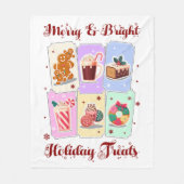 Merry and Bright Holiday Treats Christmas Dessert Fleecedecke (Vorderseite)