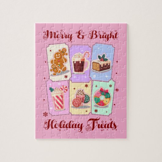 Merry and Bright Holiday Treats Christmas Dessert Puzzle (Vertikal)