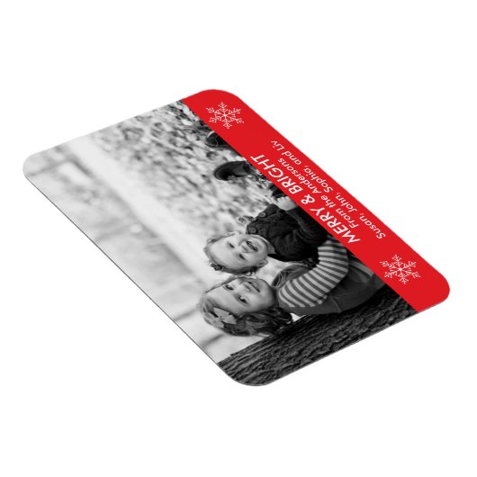 Merry and Bright Holiday wünscht Magnet (Rechte Seite)