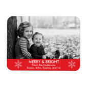 Merry and Bright Holiday wünscht Magnet (Horizontal)