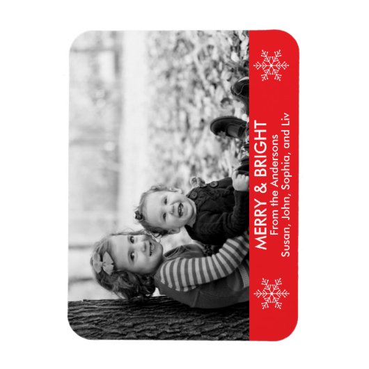 Merry and Bright Holiday wünscht Magnet (Vertikal)