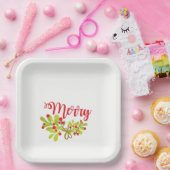 Merry and Bright Ivy Holiday Party Pappteller (Party)