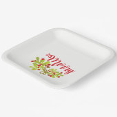 Merry and Bright Ivy Holiday Party Pappteller (Gewinkelt)