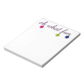 Merry and Bright Jingle Bells Design Notizblock (Rotiert)