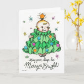 Merry and Bright Karte (Gelbe Blume)