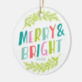 Merry and Bright Keepake Foto Ornament (Links)