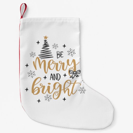 Merry And Bright Kleiner Weihnachtsstrumpf (Vorderseite)