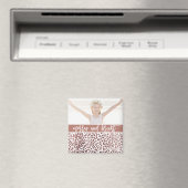 Merry and Bright Leopard Print Foto Holiday Magnet (In Situ (Geschirrspüler))