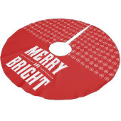 Merry and Bright Letterpress Style No. 507 Polyester Weihnachtsbaumdecke (Schrägansicht)