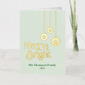 "Merry and Bright" Light Green Foll Foil Holiday (Vorderseite)