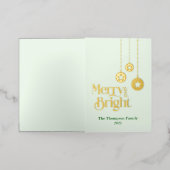 "Merry and Bright" Light Green Foll Foil Holiday (Äußere Ablage)