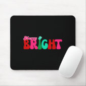 Merry And Bright Maximalist Peach Christmas Toddle Mousepad (Mit Mouse)