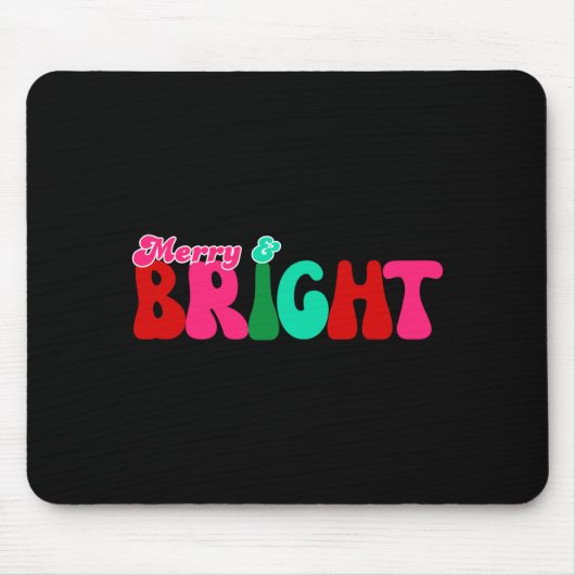 Merry And Bright Maximalist Peach Christmas Toddle Mousepad (Vorne)