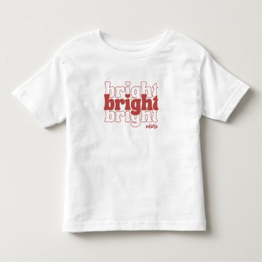 Merry and Bright Mini und Mama passen Weihnachten Kleinkind T-shirt (Vorderseite)