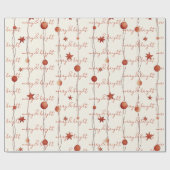 Merry and Bright Minimalistisch Hanging Ornaments Geschenkpapier (Flach)