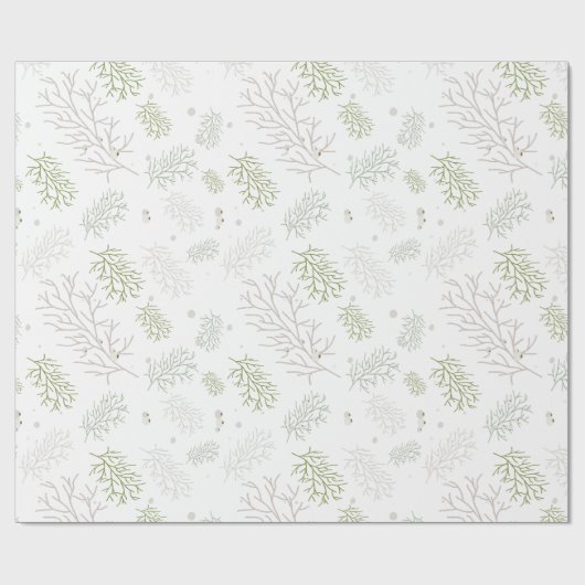 Merry and Bright mit Mistletoe Geschenkpapier (Flach)