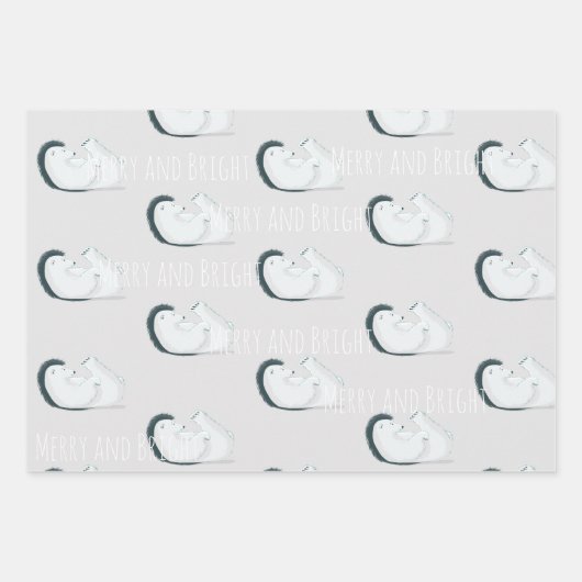 Merry and Bright mit Mistletoe Geschenkpapier Set (Vorderseite 2)