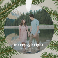 Merry and Bright | Modern Christmas Couple Photo